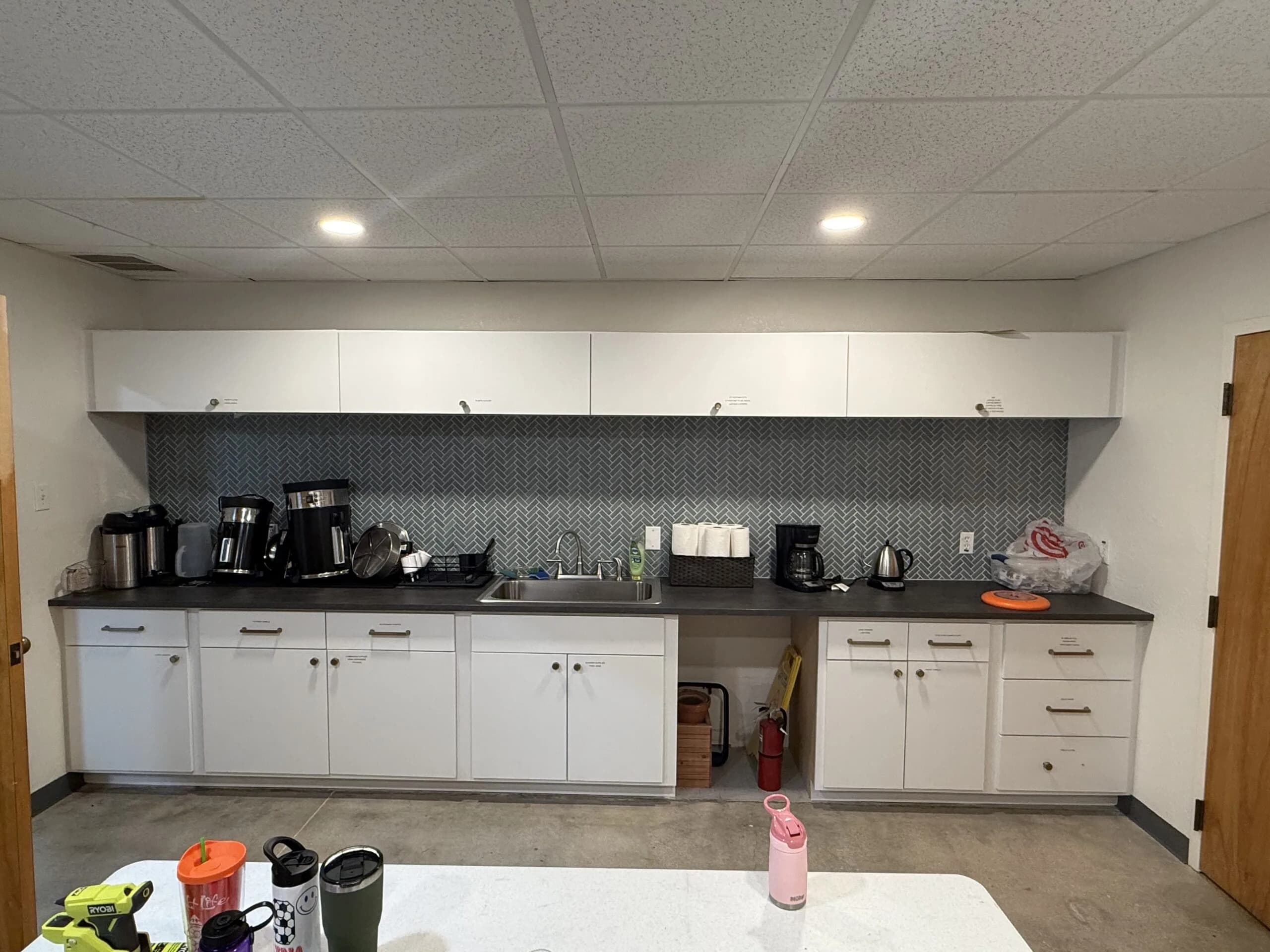 Flat panel cabinet installation for Bulverde TX project