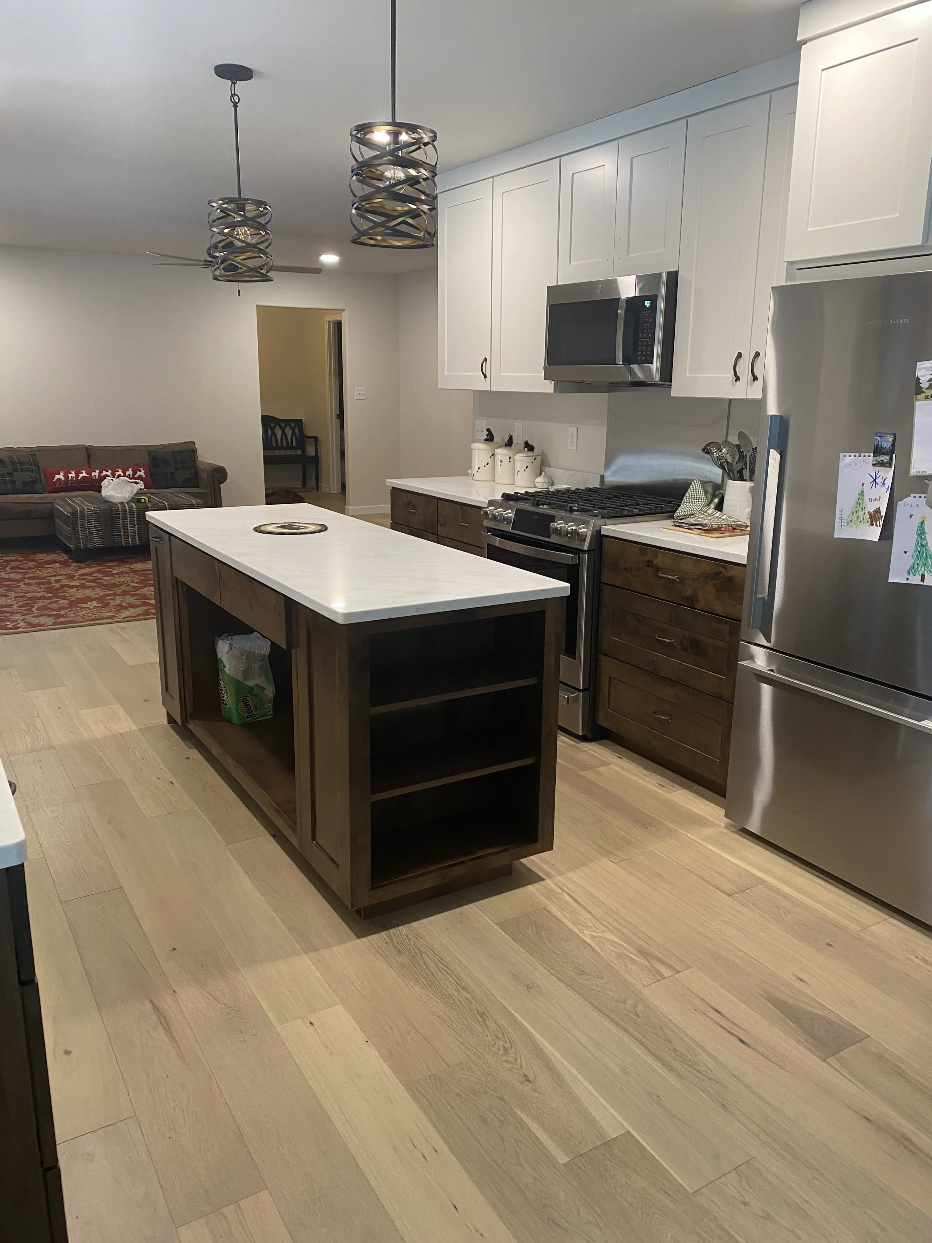 Kitchen remodel custom cabinets close-up detail in New Braunfels