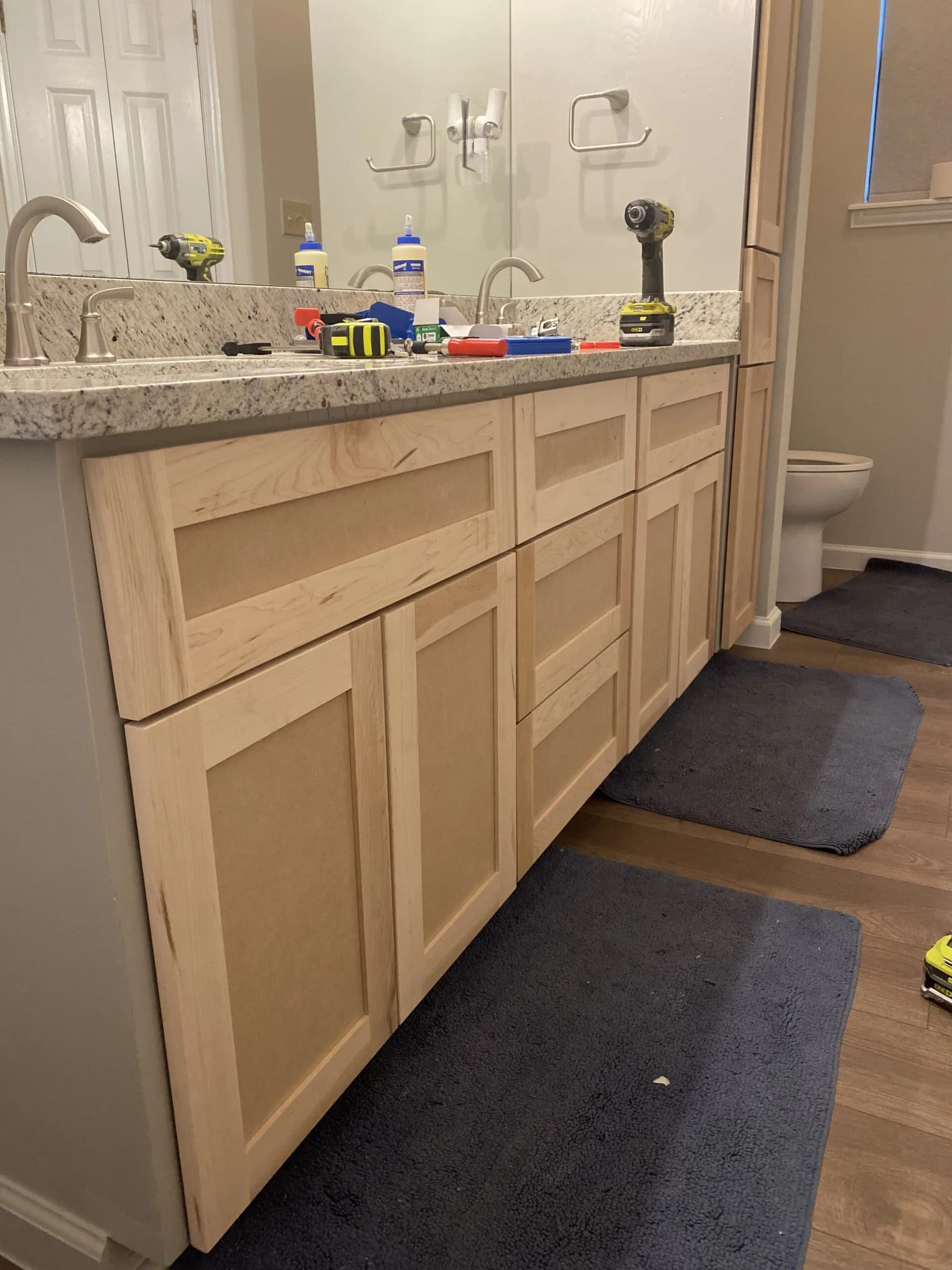 Custom shaker bathroom vanity cabinetry in Canyon Lake TX