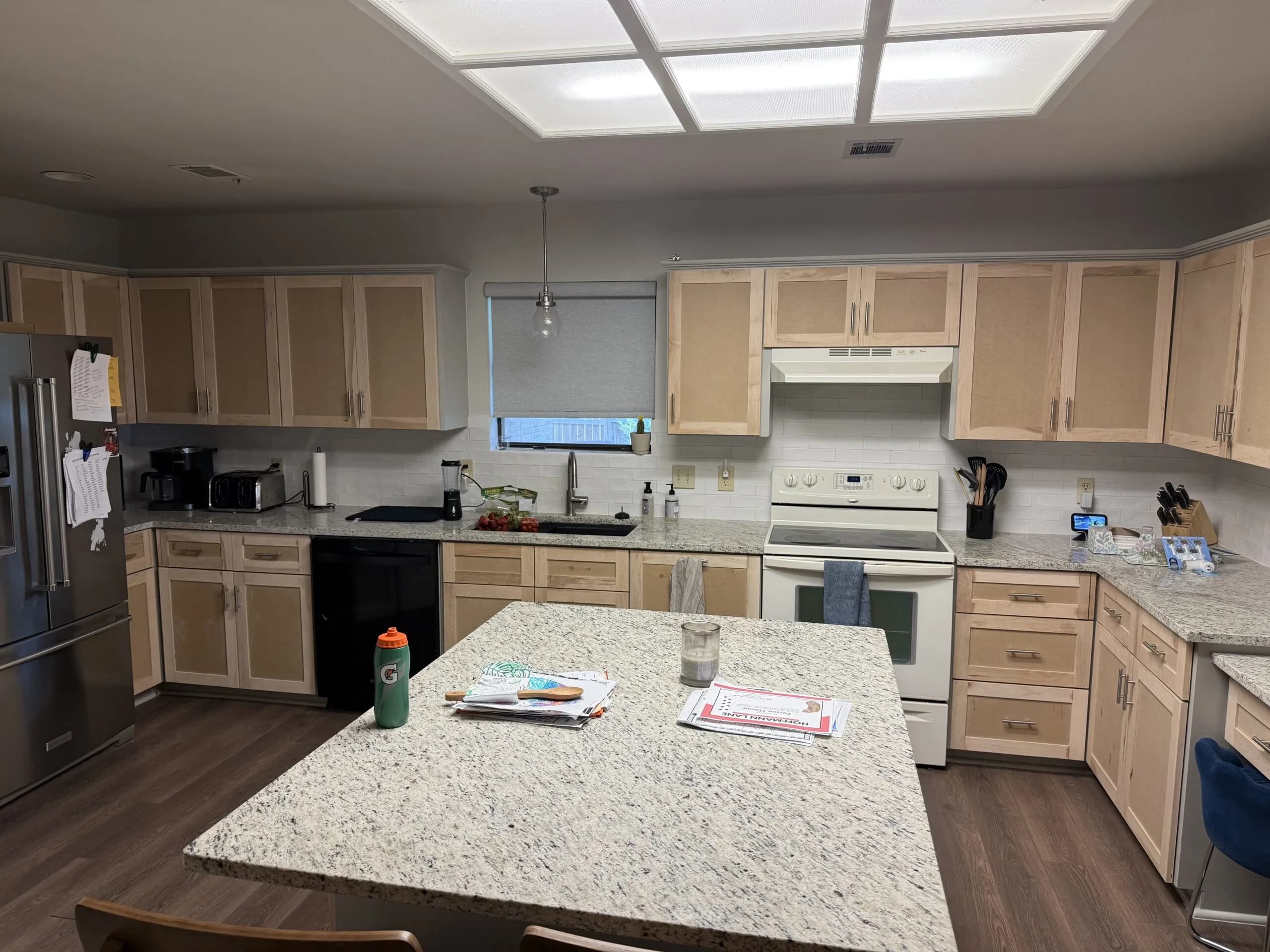 Shaker style cabinet door makeover in Comal County Texas